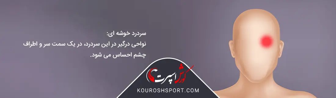 تصویر نواحی سردرد خوشه ای