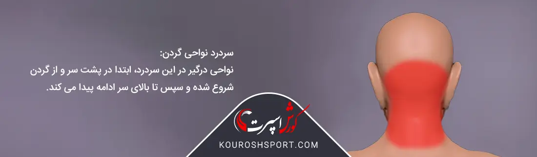 تصویر نواحی سردرد گردن