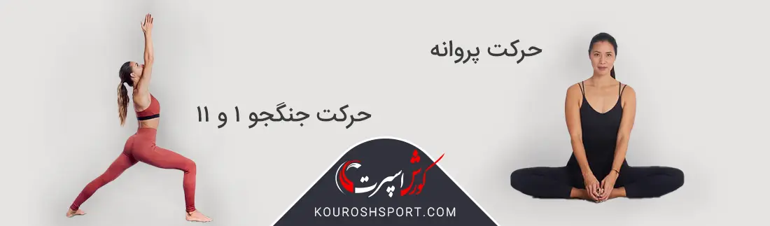 نحوه انجام حرکت پروانه و جنگجو 1 و 11