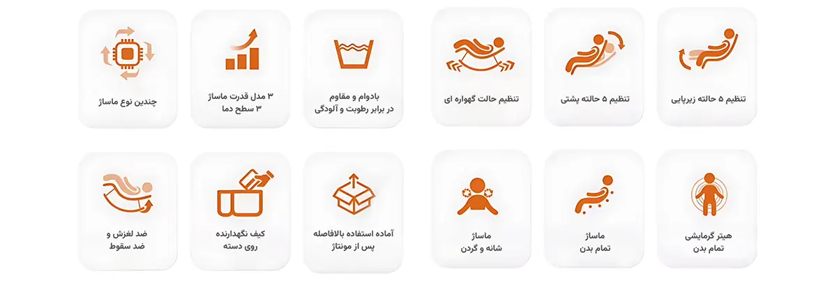 مشخصات کامل صندلی ماساژ کیوتیک مدل Rocker PG7